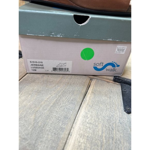 NEW Softwalk Brown Tan Slip On Wedge Sandals Womens 12M Jermaine - Picture 2 of 9